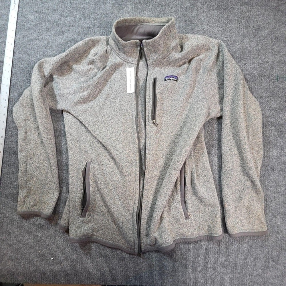 Patagonia Jacket Mens Large Gray Better Sweater Fleece Full Zip Broken Zipper